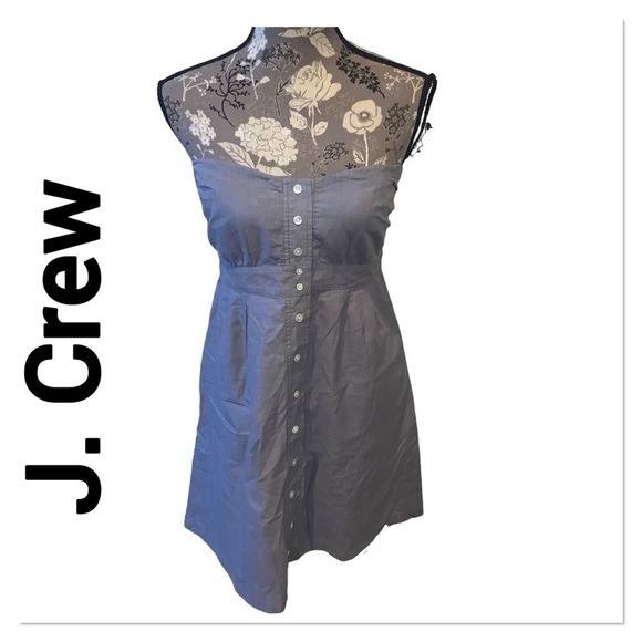 J. Crew Dresses & Skirts - J. CREW Gray Strapless Cotton Sundress size medium